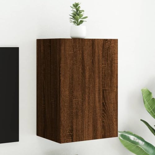ULUYYUC TV Wandschrank Braun Eichenoptik Holzwerkstoff 40,5x30x60 cm mit 2 Fächern für optimale Ordnung im Wohnraum ULUYYUC TV Wandschrank Braun Eichenoptik Holzwerkstoff 40,5x30x60 cm mit 2 Fächern für optimale Ordnung im Wohnraum von ULUYYUC