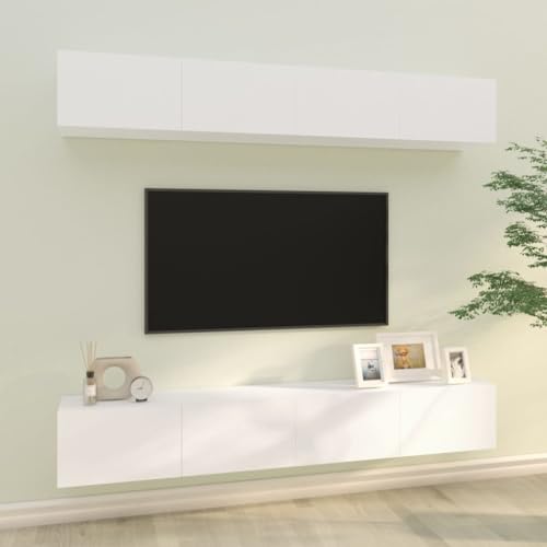 ULUYYUC TV Wandschrank Weiß 100x30x30 cm Holzwerkstoff Modernes Design mit 2 Fächern und praktischen Türen für Wohnzimmer Schlafzimmer und Flur ULUYYUC TV Wandschrank Weiß 100x30x30 cm Holzwerkstoff Modernes Design mit 2 Fächern und praktischen Türen für Wohnzimmer Schlafzimmer und Flur von ULUYYUC