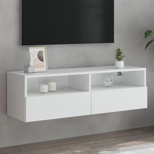 ULUYYUC TV Wandschrank Weiß 100x30x30 cm Holzwerkstoff mit 2 Ablagen und 2 Fächern Modernes Design für Wohnzimmer Schlafzimmer Flur ULUYYUC TV Wandschrank Weiß 100x30x30 cm Holzwerkstoff mit 2 Ablagen und 2 Fächern Modernes Design für Wohnzimmer Schlafzimmer Flur von ULUYYUC