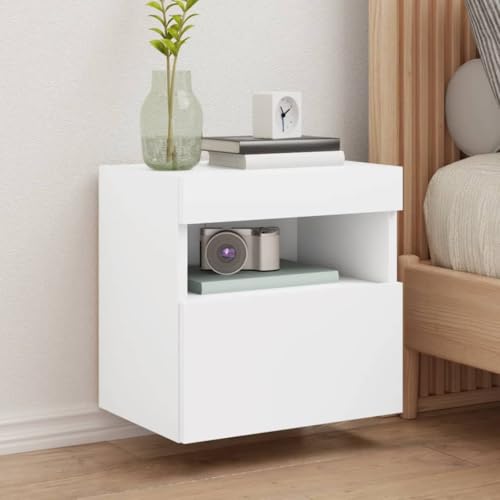 ULUYYUC TV Wandschrank Weiß 40x30x40 cm Holzwerkstoff mit RGB LED Beleuchtung Moderner Stauraum Schwebeschrank für Wohnzimmer Schlafzimmer ULUYYUC TV Wandschrank Weiß 40x30x40 cm Holzwerkstoff mit RGB LED Beleuchtung Moderner Stauraum Schwebeschrank für Wohnzimmer Schlafzimmer von ULUYYUC