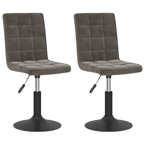 ULUYYUC Tisch Wohnzimmer Esstisch Klein Bartisch Küche Gaming Tisch - Esszimmerstühle 2 STK. Drehbar Dunkelgrau Samt für Esszimmer Wohnzimmer Garten Balkon von ULUYYUC