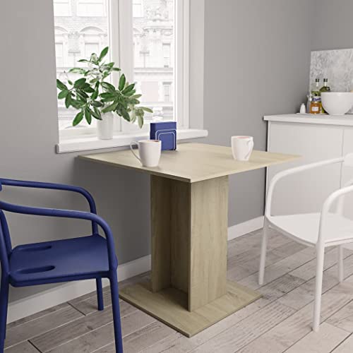 ULUYYUC Tisch Wohnzimmer Konsolen Stehende Tische Kitchen tableEsstisch Sonoma-Eiche 80x80x75 cm HolzwerkstoffGeeignet für Esszimmer, Küche, Wohnzimmer von ULUYYUC