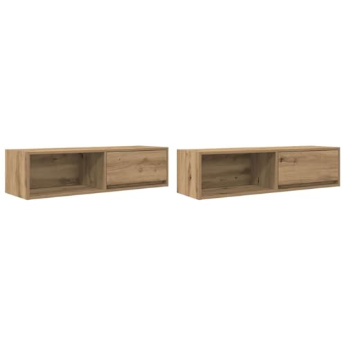 ULUYYUC Tv Tisch Tv Schrank Fernsehschrank Tv Cabinet for Living Room - TV-Schränke 2 STK. Artisan-Eiche 100x31x25,5 cm Holzwerkstoff für Flur Küche Wohnzimmer Outdoor ULUYYUC Tv Tisch Tv Schrank Fernsehschrank Tv Cabinet for Living Room - TV-Schränke 2 STK. Artisan-Eiche 100x31x25,5 cm Holzwerkstoff für Flur Küche Wohnzimmer Outdoor von ULUYYUC
