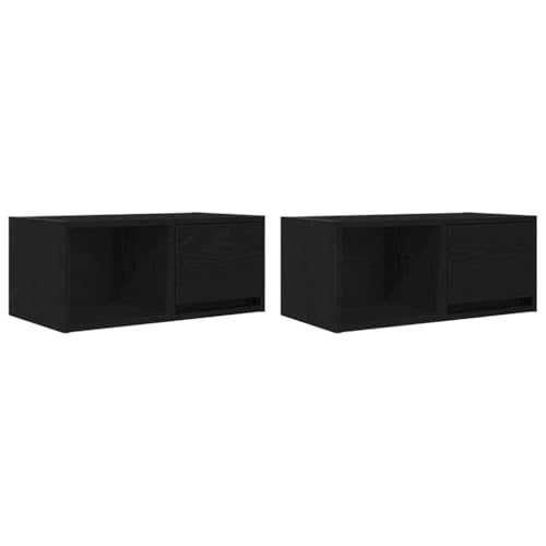 ULUYYUC Tv Tisch Tv Schrank Fernsehschrank Tv Cabinet for Living Room - TV-Schränke 2 STK. Schwarz Eichen-Optik 60x31x25,5 cm für Flur Küche Wohnzimmer Outdoor ULUYYUC Tv Tisch Tv Schrank Fernsehschrank Tv Cabinet for Living Room - TV-Schränke 2 STK. Schwarz Eichen-Optik 60x31x25,5 cm für Flur Küche Wohnzimmer Outdoor von ULUYYUC