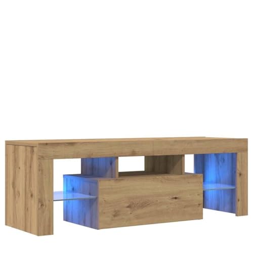 ULUYYUC Tv Unit Tv Board Tv Ständer Buffetschrank - TV-Schrank mit LED Artisan-Eiche 120x36,5x40 cm Holzwerkstoff für Outdoor Küche Flur Wohnzimmer ULUYYUC Tv Unit Tv Board Tv Ständer Buffetschrank - TV-Schrank mit LED Artisan-Eiche 120x36,5x40 cm Holzwerkstoff für Outdoor Küche Flur Wohnzimmer von ULUYYUC