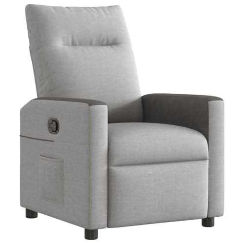 ULUYYUC Vintage Sessel Schreibtischstuhl Seselstuhl Wohnzimmer Loungesessel Wohnzimmer - Relaxsessel Wolkengrau Stoff für Balkon Esszimmer Outdoor Küche von ULUYYUC