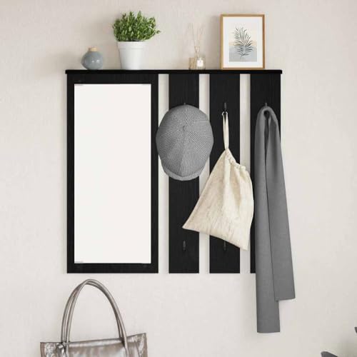 ULUYYUC Wandmontierter Kleiderständer Schwarze Eiche 84 x 10 x 80 cm Modernes Regal mit Haken für Jacken und Accessoires Funktionale Wandhalterung für Flur und Eingangsbereich ULUYYUC Wandmontierter Kleiderständer Schwarze Eiche 84 x 10 x 80 cm Modernes Regal mit Haken für Jacken und Accessoires Funktionale Wandhalterung für Flur und Eingangsbereich von ULUYYUC
