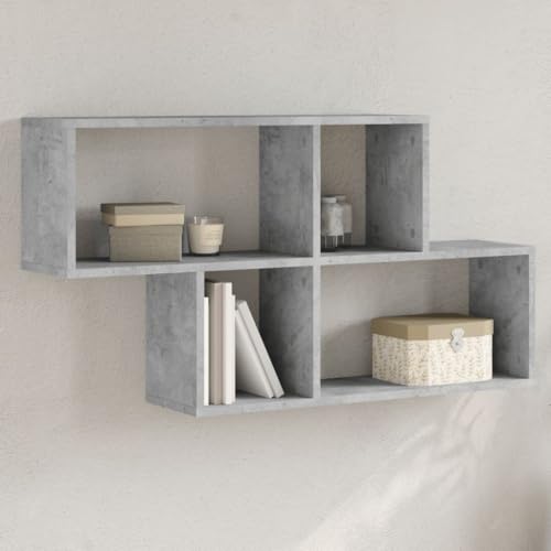 ULUYYUC Wandregal Betongrau 100x20x53 cm aus Holzwerkstoff Schwebendes Regal mit Modernem Design für Bücher Deko und Pflanzen im Wohnzimmer Badezimmer oder Küche ULUYYUC Wandregal Betongrau 100x20x53 cm aus Holzwerkstoff Schwebendes Regal mit Modernem Design für Bücher Deko und Pflanzen im Wohnzimmer Badezimmer oder Küche von ULUYYUC