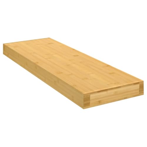 ULUYYUC Wandregal aus Bambus 60 x 20 x 4 cm Schwebendes Regal mit Rustikalem Design für Bücher Deko und Pflanzen Stauraum ohne Bodenplatz ULUYYUC Wandregal aus Bambus 60 x 20 x 4 cm Schwebendes Regal mit Rustikalem Design für Bücher Deko und Pflanzen Stauraum ohne Bodenplatz von ULUYYUC