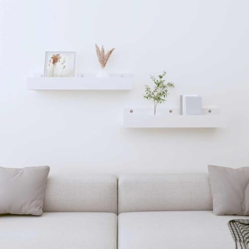 ULUYYUC Wandregal aus Massivholz Kiefer 2er Set Weiß 50 x 12 x 9 cm Rustikales Bücherregal mit Offenen Fächern für Wohnzimmer Bad und Küche ULUYYUC Wandregal aus Massivholz Kiefer 2er Set Weiß 50 x 12 x 9 cm Rustikales Bücherregal mit Offenen Fächern für Wohnzimmer Bad und Küche von ULUYYUC