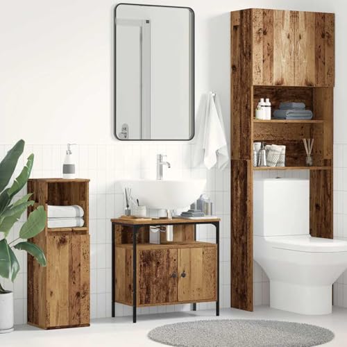 ULUYYUC Waschbeckenunterschrank 60x30x60 cm Altholz Badezimmerschrank aus Holzwerkstoff mit Siphon-Ausschnitt Modernes Design Robust und Pflegeleicht für kleines Bad Gäste WC ULUYYUC Waschbeckenunterschrank 60x30x60 cm Altholz Badezimmerschrank aus Holzwerkstoff mit Siphon-Ausschnitt Modernes Design Robust und Pflegeleicht für kleines Bad Gäste WC von ULUYYUC