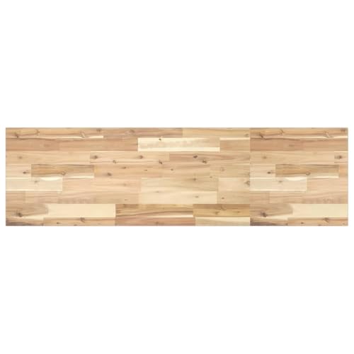 ULUYYUC Waschtischplatte Akazie 160x40x2 cm Massivholz unbehandelt rustikales Design multifunktional als Badezimmerplatte Küchenarbeitsplatte oder Sideboard für Bad Küche Flur von ULUYYUC