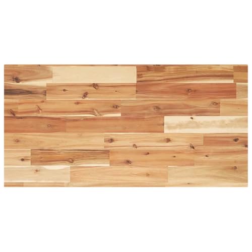 ULUYYUC Waschtischplatte Akazie Massivholz 100x40x2 cm Ölbeschichtung rustikaler Charme pflegeleicht für Badezimmer Küche und Balkon von ULUYYUC