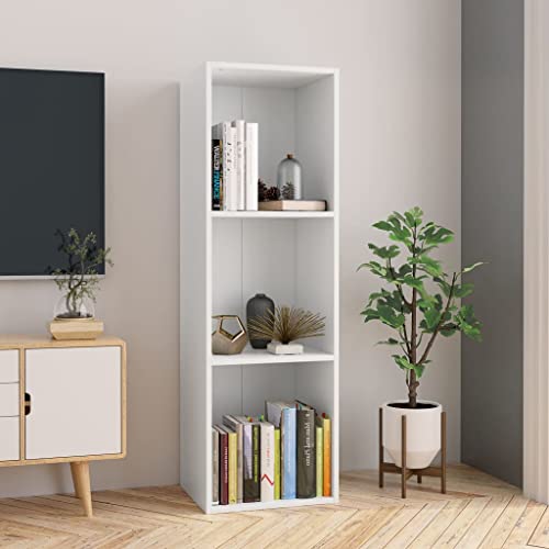 ULUYYUC Weißes Bücherregal TV-Schrank Holzwerkstoff 36x30x114 cm mit 3 Fächern - Schmaler Hochschrank für Wohnzimmer, Mehrzweckschrank & Aufbewahrungslösung ULUYYUC Weißes Bücherregal TV-Schrank Holzwerkstoff 36x30x114 cm mit 3 Fächern - Schmaler Hochschrank für Wohnzimmer, Mehrzweckschrank & Aufbewahrungslösung von ULUYYUC