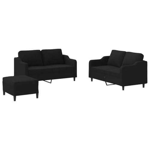 ULUYYUC Wohnzimmer Couch Couch Klein Sessel Wohnzimmer Reading Chair - 3-TLG. Sofagarnitur mit Kissen Schwarz Stoff für Jugendzimmer Küche Esszimmer Wohnzimmer ULUYYUC Wohnzimmer Couch Couch Klein Sessel Wohnzimmer Reading Chair - 3-TLG. Sofagarnitur mit Kissen Schwarz Stoff für Jugendzimmer Küche Esszimmer Wohnzimmer von ULUYYUC