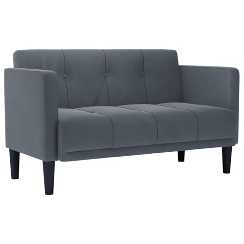 ULUYYUC Wohnzimmer Couch Couch Klein Sessel Wohnzimmer Reading Chair - Zweisitzer-Sofa Dunkelgrau 111 cm Samt für Balkon Küche Esszimmer Wohnzimmer ULUYYUC Wohnzimmer Couch Couch Klein Sessel Wohnzimmer Reading Chair - Zweisitzer-Sofa Dunkelgrau 111 cm Samt für Balkon Küche Esszimmer Wohnzimmer von ULUYYUC