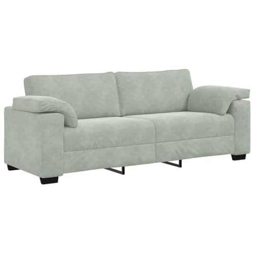 ULUYYUC Wohnzimmer Couch Sessel Wohnzimmer Küchensofa Sofa Klein - 3-Sitzer-Sofa Hellgrau 178 cm Samt für Esszimmer Jugendzimmer Schlafzimmer Balkon von ULUYYUC