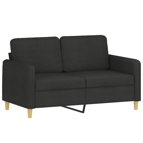 ULUYYUC Wohnzimmer Möbel Camping Sofa Bodensofa Sofa Bed - 2-Sitzer-Sofa Schwarz 120 cm Stoff für Garten Party Terrasse Lounge von ULUYYUC