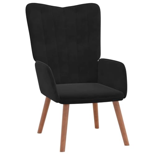 ULUYYUC Wohnzimmersessel Esszimmerstühle Office Chair Loungesessel Wohnzimmer - Relaxsessel Schwarz Samt für Jugendzimmer Schlafzimmer Arbeitszimmer Outdoor von ULUYYUC