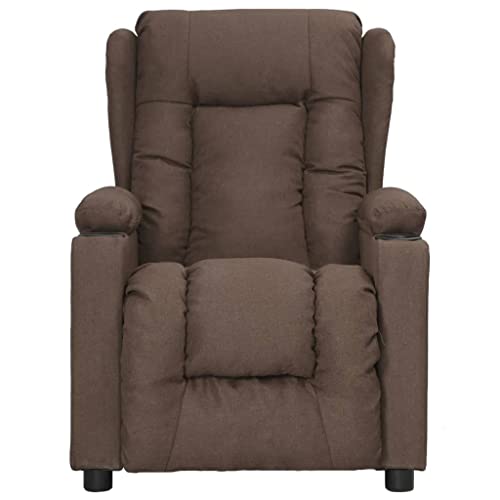 ULUYYUC Wohnzimmersessel Esszimmerstühle Sessel Wohnzimmer Bequem Bequemer Sessel - Relaxsessel Taupe Stoff für Jugendzimmer Balkon Arbeitszimmer Wohnzimmer von ULUYYUC