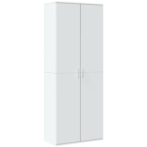 Werkstattschrank Medizinschrank Aktenschrank Haushaltsschrank - Highboard Weiß 70x35x180 cm Holzwerkstoff für Keller Arbeitszimmer Flur Küche Werkstattschrank Medizinschrank Aktenschrank Haushaltsschrank - Highboard Weiß 70x35x180 cm Holzwerkstoff für Keller Arbeitszimmer Flur Küche von ULUYYUC