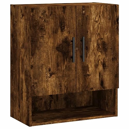 Werkzeugschränke Spind Organizer Aktenschrank Büroschrank - Wandschrank Räuchereiche 60x31x70 cm Holzwerkstoff für Flur Küche Arbeitszimmer Büro von ULUYYUC