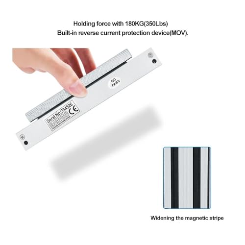 ULVOWZSTZ 60KG Electromagnetic Lock DC12V Magnetic Lock 132lbs Holding Force Electronic Single Door Locks von ULVOWZSTZ