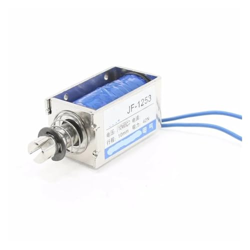ULVOWZSTZ JF-1253B DC 12V 450mA 10mm Stroke 42N 4.2Kg 9.3LB Force Push Pull Type Open Frame Solenoid Electromagnet ULVOWZSTZ JF-1253B DC 12V 450mA 10mm Stroke 42N 4.2Kg 9.3LB Force Push Pull Type Open Frame Solenoid Electromagnet von ULVOWZSTZ