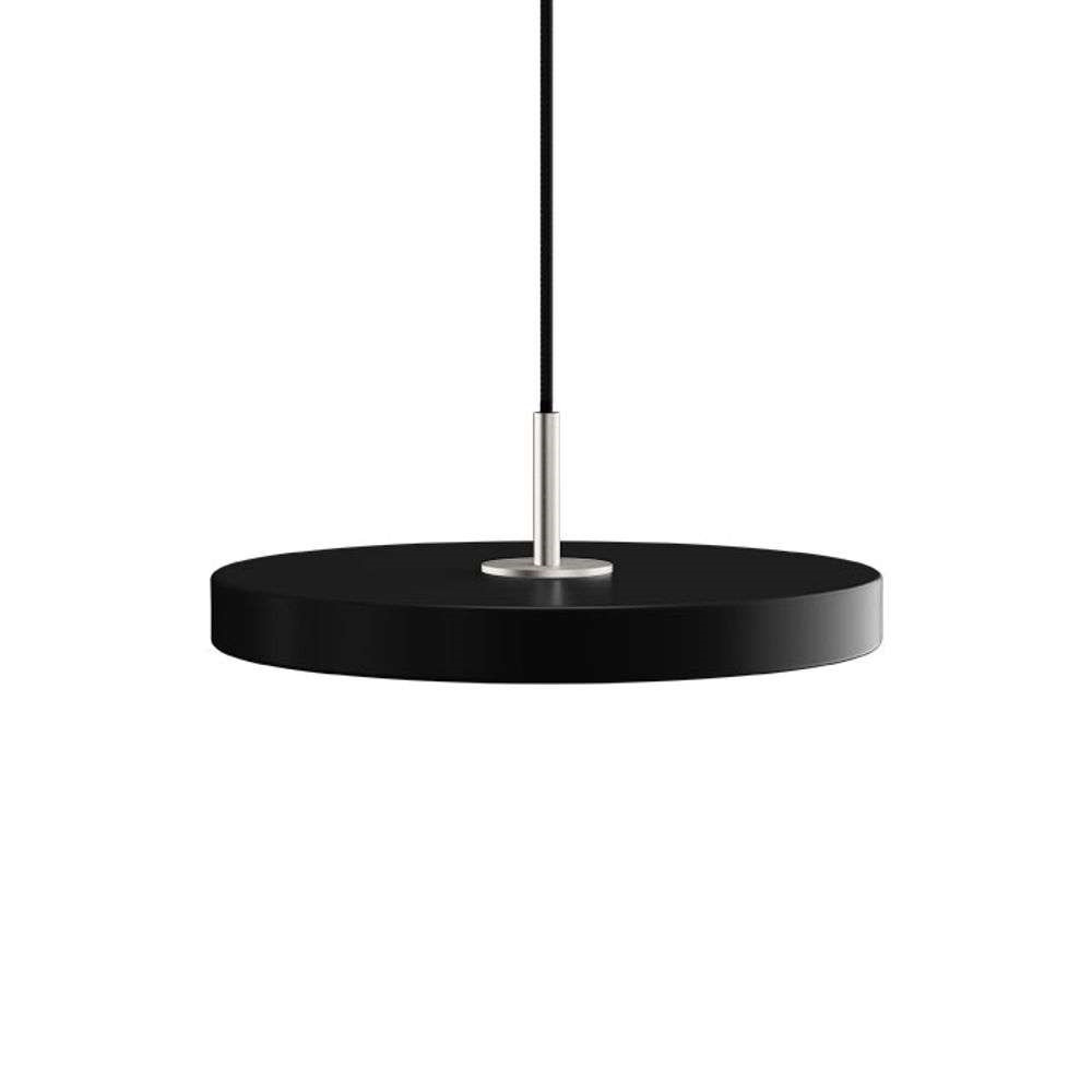 UMAGE - Asteria Mini Pendelleuchte Black/Steel Top Umage von UMAGE