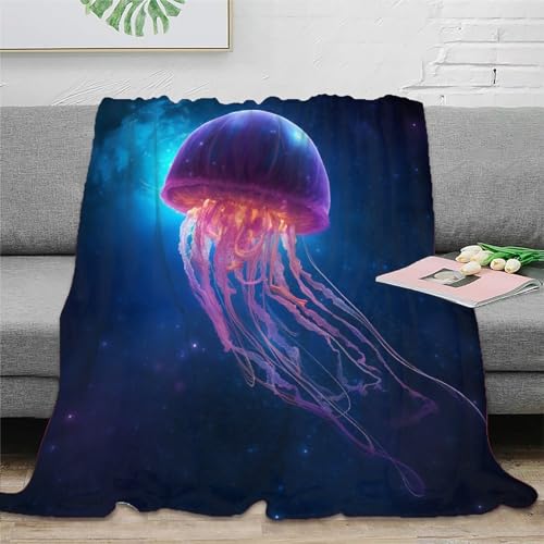 Qualle Fleecedecke 3D Druck Sofadecke Wohndecke Couchdecke Bett Decken Weichen Flauschig Flauschig Warm Kuscheldecke Tagesdecke Für Mädchen Jungen 60x80inch(150x200cm) von UMASQOPAM