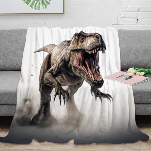 Tyrannosaurus Fleecedecke Wohndecken Couchdecke 3D Druck Dinosaurier Sofadecke Kuscheldecke Weichen Flauschig Bett Decken Flauschig Warm Tagesdecke Für Mädchen Jungen 60x80inch(150x200cm) von UMASQOPAM