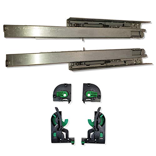 GRASS Vollauszug Dynapro Tipmatic (Push to Open) für Holzschubkästen, 40 kg, inkl. Kupplungen. Werkzeuglose 4D-Verstellmöglichkeit von UMAXO® (Nennlänge 250mm) von UMAXO