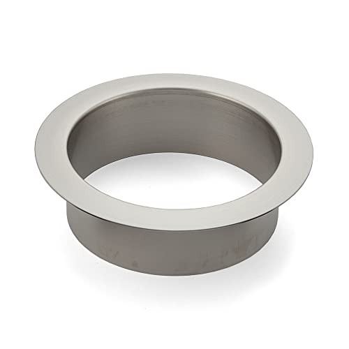Hochwertige Abdeckung für Abfallbehälter, ringförmig, Ø136 mm, für Montage in Arbeitsplatte. Durchwurf für Abwurfbehälter aus massivem Edelstahl von Sugatsune/LAMP® (Japan) (Edelstahl, matt) von UMAXO