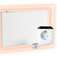 UMBRELLA® Infrarot Wandheizung mit Thermostat [FERNBEDIENUNG + WIFI STEUERUNG] – Infrarotheizung Wandmontage Heizkörper – Carbon Crystal Infrarot von UMBRELLA