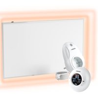 UMBRELLA® Infrarot Wandheizung mit Thermostat [FERNBEDIENUNG + WIFI STEUERUNG] – Infrarotheizung Wandmontage Heizkörper – Carbon Crystal Infrarot von UMBRELLA