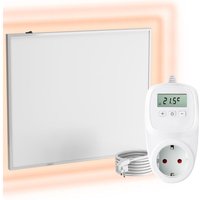 UMBRELLA® Infrarot Wandheizung mit Thermostat [FERNBEDIENUNG + WIFI STEUERUNG] – Infrarotheizung Wandmontage Heizkörper – Carbon Crystal Infrarot von UMBRELLA