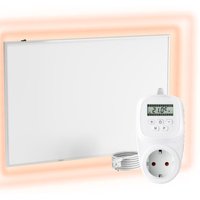 UMBRELLA® Infrarot Wandheizung mit Thermostat [INKL. TH12 THERMOSTAT] – Infrarotheizung Wandmontage Heizkörper – Carbon Crystal Infrarotheizung – von UMBRELLA