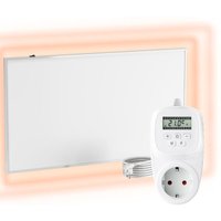 UMBRELLA® Infrarot Wandheizung mit Thermostat [INKL. TH12 THERMOSTAT] – Infrarotheizung Wandmontage Heizkörper – Carbon Crystal Infrarotheizung – von UMBRELLA