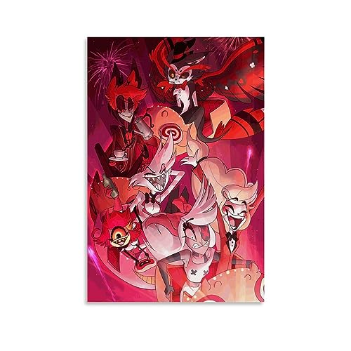 UMCHU Anime Hazbin Hotel Poster Dekorative Malerei Leinwand Wandkunst Wohnzimmer Poster Schlafzimmer Malerei,Wandkunst Bilddruck Moderne Familienzimmer Dekor 08x12inch(20x30cm) von UMCHU