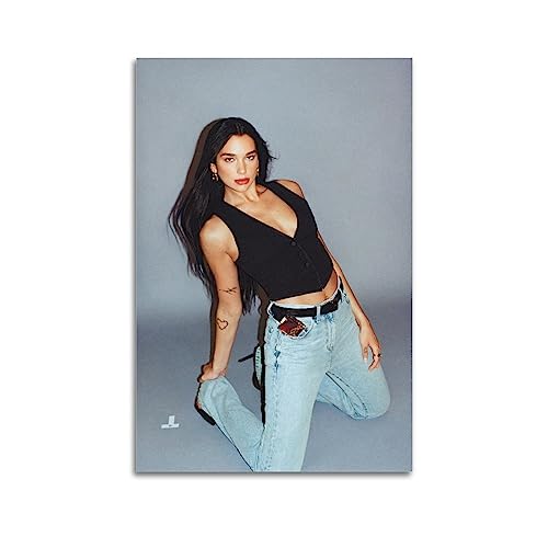 UMCHU Dua Lipa Poster Dekorative Malerei Leinwand Wandkunst Wohnzimmer Poster Schlafzimmer Malerei,Wandkunst Bilddruck Moderne Familienzimmer Dekor 08x12inch(20x30cm) von UMCHU