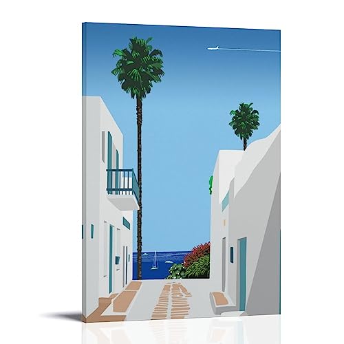 UMCHU Hiroshi Nagai City Art Poster Dekorative Malerei Leinwand Wandkunst Wohnzimmer Poster Schlafzimmer Malerei,Wandkunst Bilddruck Moderne Familienzimmer Dekor 16x24inch(40x60cm) von UMCHU