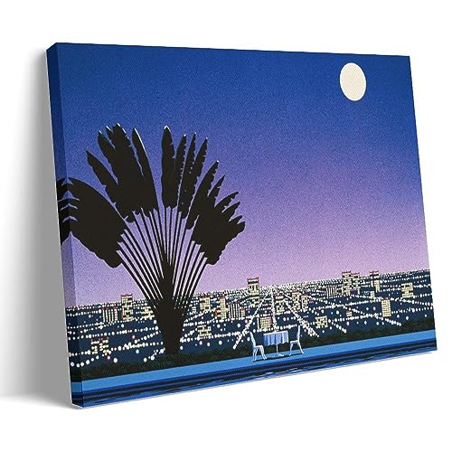 UMCHU Hiroshi Nagai City Light Poster Dekorative Malerei Leinwand Wandkunst Wohnzimmer Poster Schlafzimmer Malerei,Wandkunst Bilddruck Moderne Familienzimmer Dekor 12x18inch(30x45cm) von UMCHU