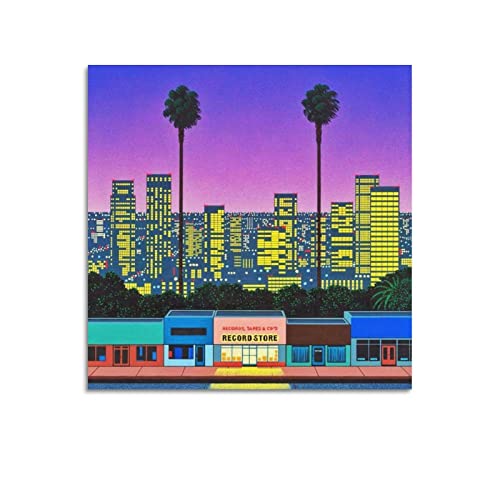 UMCHU Hiroshi Nagai City Pop Poster Dekorative Malerei Leinwand Wandkunst Wohnzimmer Poster Schlafzimmer Malerei,Wandkunst Bilddruck Moderne Familienzimmer Dekor 24x24inch(60x60cm) von UMCHU