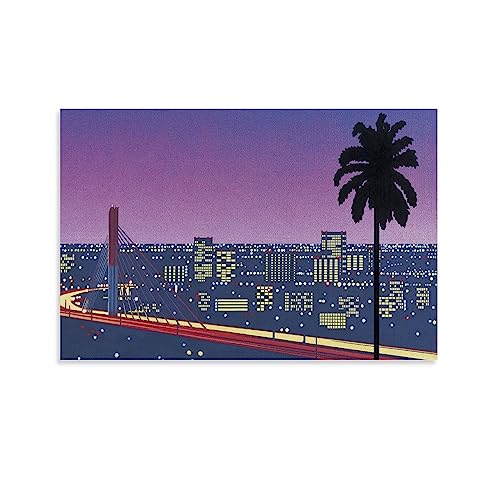 UMCHU Hiroshi Nagai City Poster Dekorative Malerei Leinwand Wandkunst Wohnzimmer Poster Schlafzimmer Malerei,Wandkunst Bilddruck Moderne Familienzimmer Dekor 08x12inch(20x30cm) von UMCHU