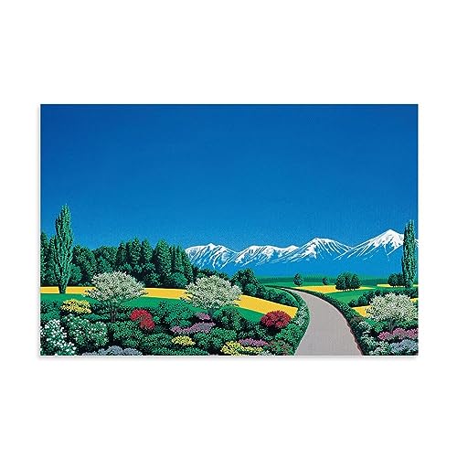 UMCHU Hiroshi Nagai Mountain Poster Dekorative Malerei Leinwand Wandkunst Wohnzimmer Poster Schlafzimmer Malerei,Wandkunst Bilddruck Moderne Familienzimmer Dekor 12x18inch(30x45cm) von UMCHU