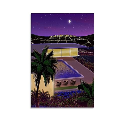 UMCHU Hiroshi Nagai Night Poster Dekorative Malerei Leinwand Wandkunst Wohnzimmer Poster Schlafzimmer Malerei,Wandkunst Bilddruck Moderne Familienzimmer Dekor 08x12inch(20x30cm) von UMCHU