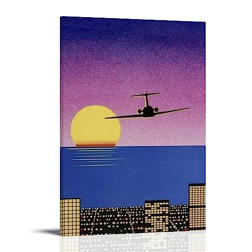 UMCHU Hiroshi Nagai Painting Plane Poster Dekorative Malerei Leinwand Wandkunst Wohnzimmer Poster Schlafzimmer Malerei,Wandkunst Bilddruck Moderne Familienzimmer Dekor 12x18inch(30x45cm) von UMCHU