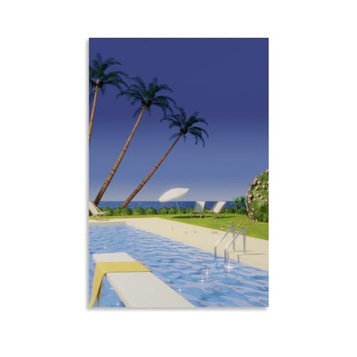 UMCHU Hiroshi Nagai Sea And Trees Poster Dekorative Malerei Leinwand Wandkunst Wohnzimmer Poster Schlafzimmer Malerei,Wandkunst Bilddruck Moderne Familienzimmer Dekor 16x24inch(40x60cm) von UMCHU