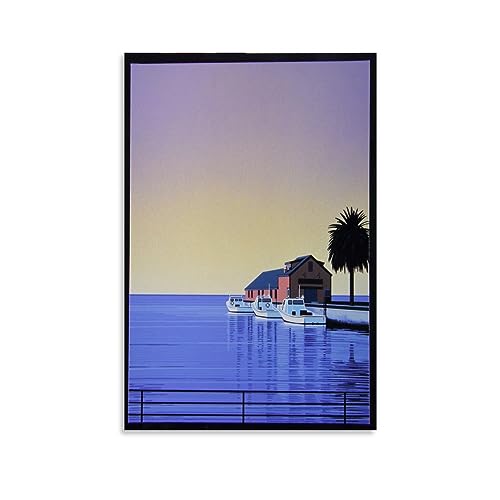 UMCHU Hiroshi Nagai Shipside Poster Dekorative Malerei Leinwand Wandkunst Wohnzimmer Poster Schlafzimmer Malerei,Wandkunst Bilddruck Moderne Familienzimmer Dekor 08x12inch(20x30cm) von UMCHU