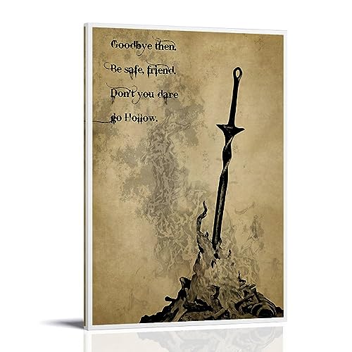 UMCHU Hollow Bonfire Dark Souls Poster Dekorative Malerei Leinwand Wandkunst Wohnzimmer Poster Schlafzimmer Malerei,Wandkunst Bilddruck Moderne Familienzimmer Dekor 16x24inch(40x60cm) von UMCHU